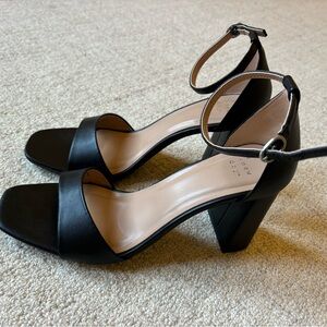 a new day Black Ankle Strap Heels